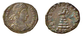 COSTANZO II (337- 361) CENTENIONALE - Zecca Siscia - D/Busto diademato a d. R/Phönix su globo sopra 4 gradini. - Mi - RIC 240 BB+