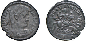 MAGNENZIO Augusto (350-351) FOLLIS 350 Zecca Roma - D/Testa nuda a d., drappeggiata e corazzata. Lettera A dietro la testa. DN MAGNENTIVS PF AVG R/L'I...