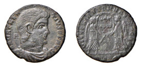 DECENZIO (350-353) CENTENIONALE - D/Busto paludato e corazzato R/ Due Vittorie sorreggono uno scudo - Mi - RIC 2710 BB