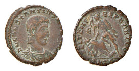 COSTANZO GALLO (351-354) FOLLIS- Zecca Antiochia - D/Busto drappeggiato a testa nuda a d. R/L'Imperatore trafigge con la lancia un nemico a cavallo. -...