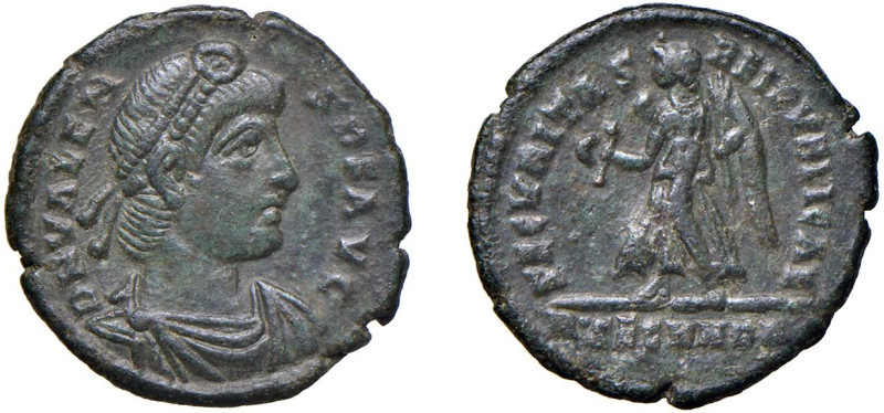 VALENTE (364-378) AE3 367-75 - Zecca Roma - D/Busto a d. drappeggiato e corrazza...