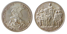 GERMANIA - PRUSSIA - GUGLIELMO II (1888-1918 ) 2 MARKS 1913 D - D/L'aquila in volo regge il serpente R/Il Kaiser a cavallo con militari e cittadini in...