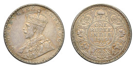 INDIA - DOMINAZIONE INGLESE - GIORGIO V (1910-1936) RUPEE 1913 B Bombay - D/Busto coronato a s. GEORGE V KING EMPEROR R/Al centro ONE/ RUPEE/ INDIA/ 1...