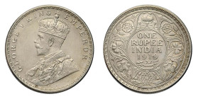 INDIA - DOMINAZIONE INGLESE - GIORGIO V (1910-1936) RUPEE 1919 C Calcutta - D/Busto coronato a s. GEORGE V KING EMPEROR R/Al centro ONE/ RUPEE/ INDIA/...