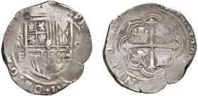 MESSICO - FILIPPO III (1598-1621) 8 REALI - gr.27,5 - Ø mm.40 - D/Stemma R/La croce semplice con leone e castello nei quarti. - Ar BB
