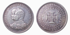 PORTOGALLO - CARLO I (1889-1908) 200 REIS 1898 - 4th centenary of discovery of India - D/Busti affiancati dei sovrani a s. R/Croce - Ar - KM,537 qFDC
