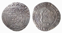 SPAGNA - FERDINANDO E ISABELLA (1474-1504) REALE - Segovia - D/Stemma coronato R/Frecce legate da nastri m A - Ar - gr.2,9 - Cal.268 BB