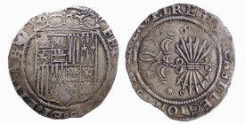 SPAGNA - FERDINANDO E ISABELLA (1474-1504) REALE - Siviglia - D/Stemma R/Frecce legate con nastro - Tosature - Ar - Cal.281 - BB