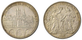 SVIZZERA - CONFEDERAZIONE (1876) 5 FRANCS 1876 - Lausanne - D/Due figure femminili allegoriche si stringono la mano R/Veduta della città - Ar - KM, S1...
