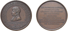 NAPOLEONE I (1800) BATTAGLIA DI MARENGO - MEDAGLIA AE - Ø mm. 50 - D/Busto a s. con uniforme militare entro due rami di lauro; sotto nel tagòlio della...
