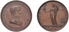 NAPOLEONE I (1801) LA PACE LUNÉVILLE - MEDAGLIA AE - Ø mm.42,2 - D/Busto di Napoleone Bonaparte a destra; sotto firma ANDRIEU F. Intorno: BONAPARTE PR...