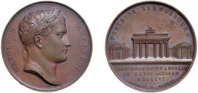 NAPOLEONE I (1806) INGRESSO A BERLINO - MEDAGLIA AE - Ø mm.40,5 - D/Testa laureata a d. con NAPOLEON EMP. ET ROI sotto nel taglio della spalla: ANDRIE...