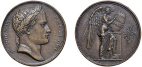NAPOLEONE I (1807) LA BATTAGLIA DI FRIEDLAND, ANNIV.RIO DI MARENGO - MEDAGLIA AE - Ø mm.39,8 - D/Testa laureata a d. NAPOLEON EMP ET ROI R/La Vittoria...