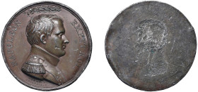 NAPOLEONE I (1796-1815) MEDAGLIA UNIFACE IN PB - Ø mm.41,2 - D/Busto in uniforme a d. NAPOLEON EMP ET ROI Sotto: DENON DIR = DEPAULIS .F. R/Liscio - P...