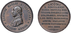 MILANO (1816) ARCIVESCOVO LUIGI NAZARI DI CALABIANA - MEDAGLIA AE - Ø mm. 39,4 - D/Busto a s. ALOYSIUS NAZARI A CALABIANA (rosetta) ARCHIEP. MEDIOL.(r...