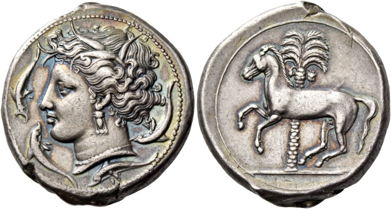 The Carthaginians in Sicily and North Africa. Tetradrachm, uncertain mint in Sic...