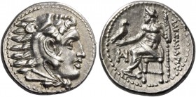 Alexander III, 336 – 323 and posthumous issues. Drachm, Miletus circa 325-323, AR 4.28 g. Head of Heracles r., wearing lion skin headdress. Rev. ΑΛΕΞΑ...