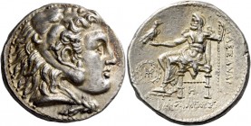 Alexander III, 336 – 323 and posthumous issues. Tetradrachm, Babylon circa 317-311, AR 17.13 g. Head of Heracles r., wearing lion skin headdress. Rev....