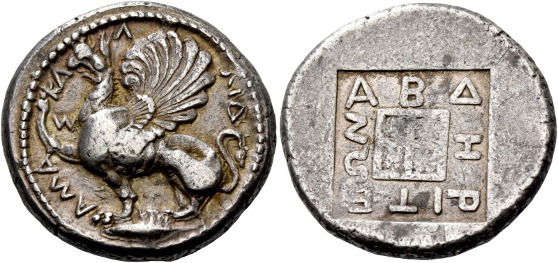 Thrace, Abdera. Tetradrachm, magistrate Kallidamas circa 450-425, AR 15.00 g. KA...