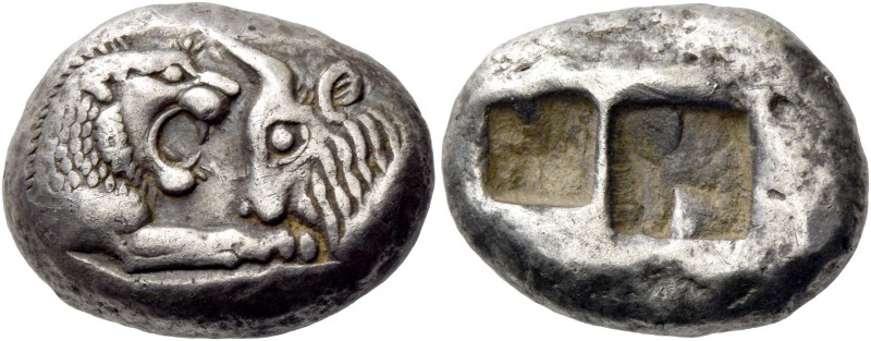 Kings of Lydia. Time of Croesus, 561-546 or later. Double siglos, Sardes circa 5...