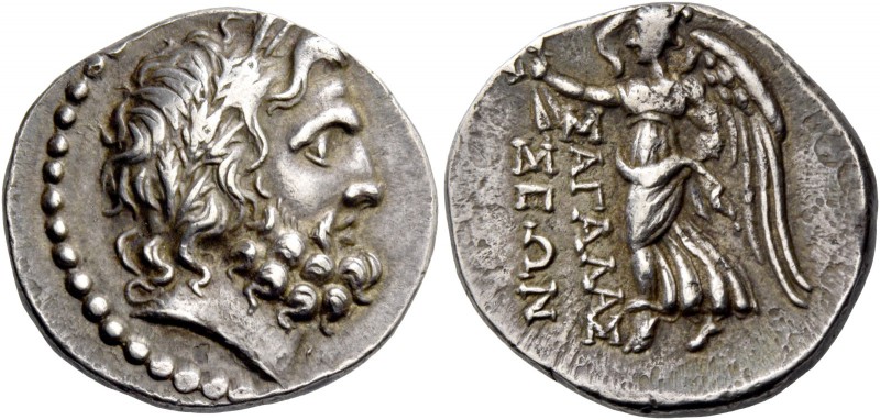 Pisidia, Sagalassos. Didrachm circa 30 BC, AR 8.18 g. Laureate head of Zeus r. R...