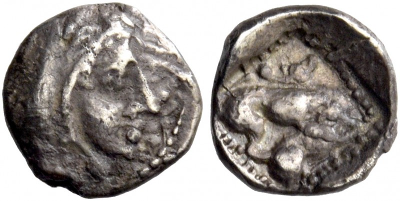 Citium, Uncertain king, circa 525-479. Hemiobol circa 525-479, AR 0.34 g. Head o...