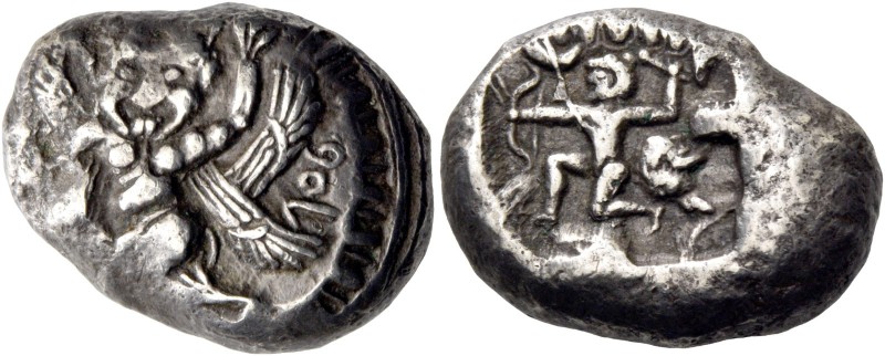 Lapethus, king AB or an uncertain mint in Cyprus circa 490. Siglos circa 490, AR...