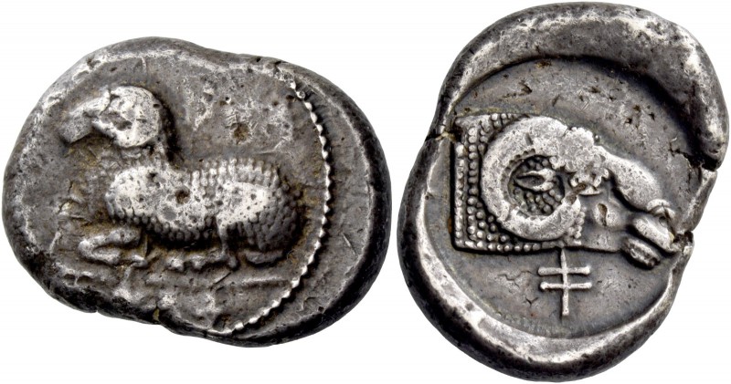 Euanthes, circa 450 (?). Siglos circa 450, AR 11.11 g. [e u wa te o se] in Cypri...