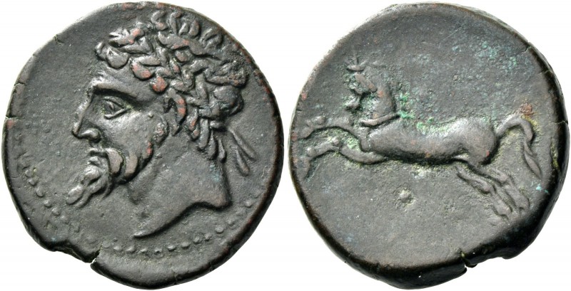 Kings of Numidia, Massinissa or Micipsa, 203 – 148 or 148 – 118. Bronze circa 20...