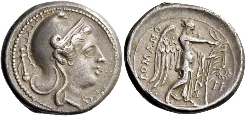 Didrachm, Roma or an uncertain mint in Southern Italy circa 265-242, AR 6.42 g. ...