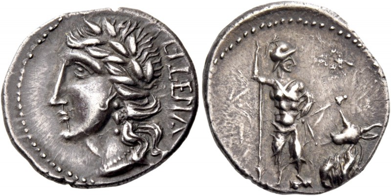 The Bellum Sociale. Denarius, Bovianum (?) circa 89 (?), AR 3.82 g. Laureate hea...