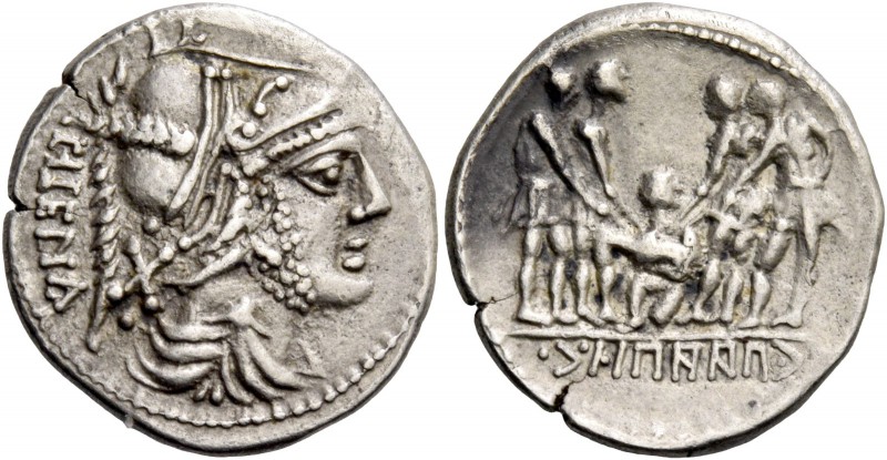The Bellum Sociale. Denarius, mint moving with C. Paapius (in Campania?) circa 9...