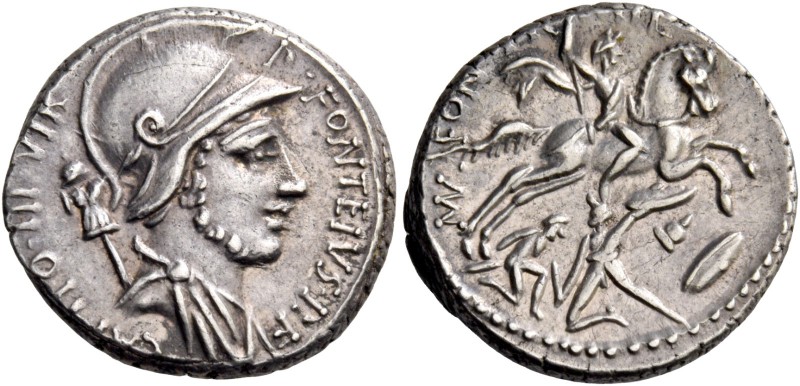P. Fonteius P.f. Capito and T. Didius. Denarius 55, AR 3.90 g. P·FONTEIVS·P·F – ...