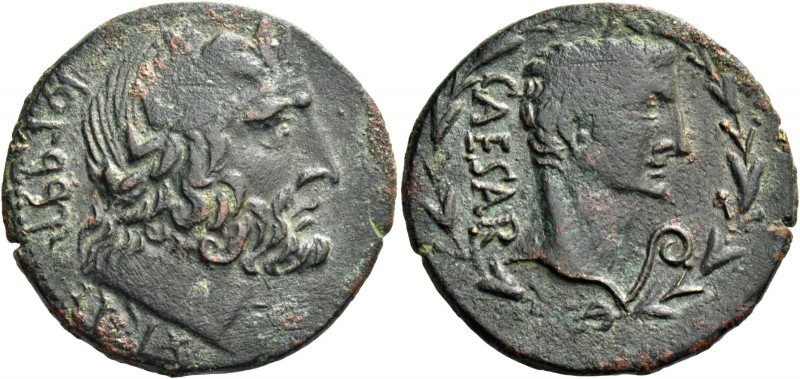 Octavian as Augustus, 27 BC – 14 AD. Bronze, Sabratha 27 BC-14 AD, Æ 14.33 g. SB...
