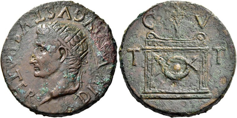 Octavian as Augustus, 27 BC – 14 AD. Divus Augustus. Bronze Tarraco after 15, Æ ...