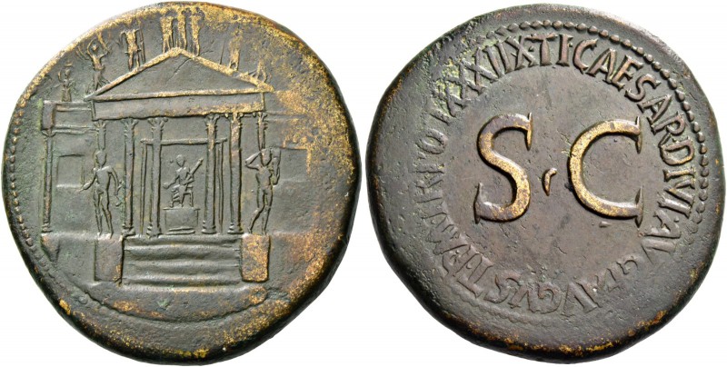 Octavian as Augustus, 27 BC – 14 AD. Divus Augustus. Sestertius 36-37, Æ 30.46 g...
