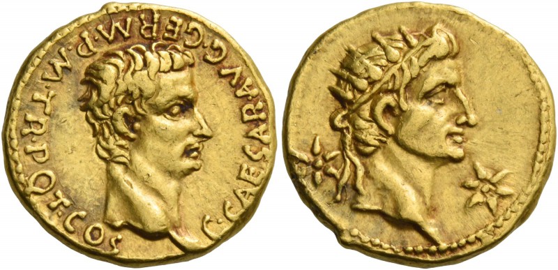 Gaius augustus, 37 – 41. Aureus, Lugdunum 37-38, AV 7.79 g. C CAESAR AVG GERM P ...