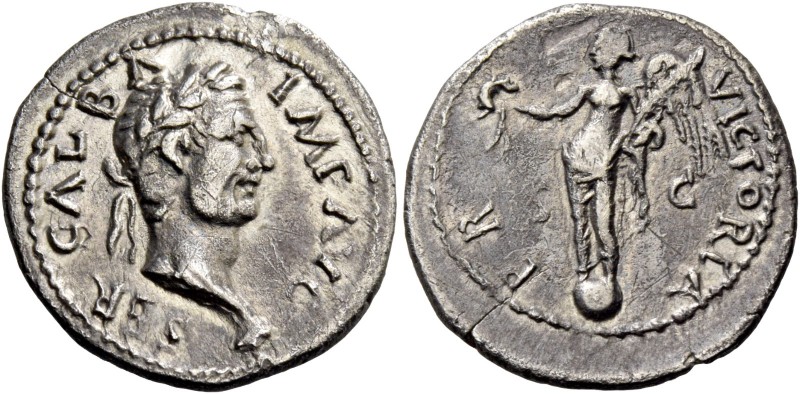 Galba, 68 – 69. Denarius, Carthage circa October 68 to June 69, AR 3.35 g. IMP A...