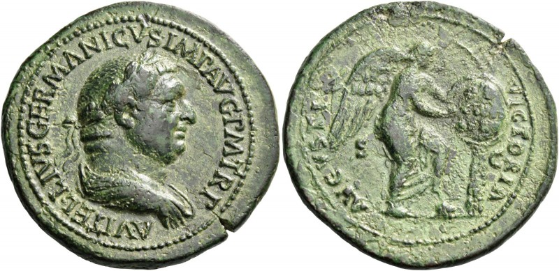 Vitellius, April –December 69. Sestertius 69, Æ 25.82 g. A VITELLIVS GERMAN IMP ...
