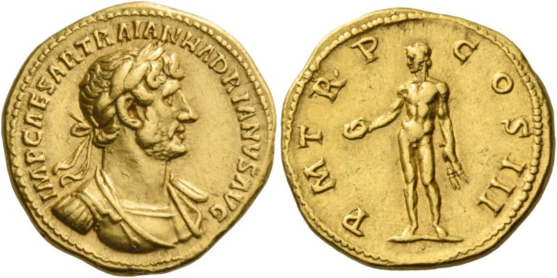 Hadrian augustus, 117 – 134. Aureus 119-122, AV 7.07 g. IMP CAESAR TRAIAN HADRIA...