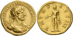 Hadrian augustus, 117 – 134. Aureus 119-122, AV 7.07 g. IMP CAESAR TRAIAN HADRIANVS AVG Laureate, draped and cuirassed bust r. Rev. P M TR · P – COS I...