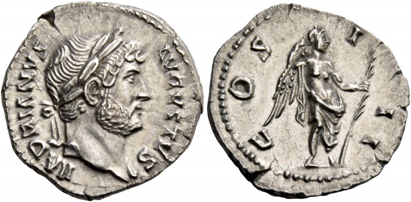 Hadrian augustus, 117 – 134. Denarius 125-128, AR 3.24 g. HADRIANVS – AVGVSTVS L...