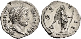 Hadrian augustus, 117 – 134. Denarius 125-128, AR 3.24 g. HADRIANVS – AVGVSTVS Laureate bust r. Rev. COS – I – II Victory standing r. holding long pal...
