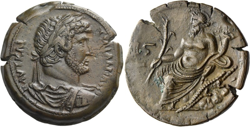 Hadrian augustus, 117 – 134. Drachm Alexandria 131-132, Æ 25.83 g. ΑΥΤ ΚΑΙ - ΤΡΑ...
