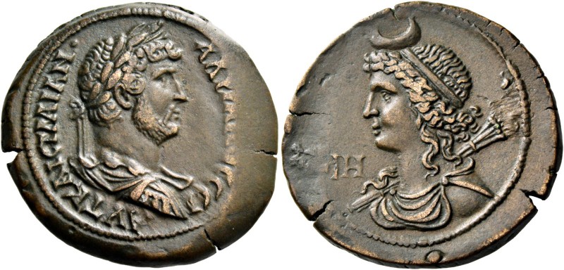 Hadrian augustus, 117 – 134. Hemidrachm Alexandria 133-134, Æ 15.79 g. ΑΥΤ ΚΑΙС ...