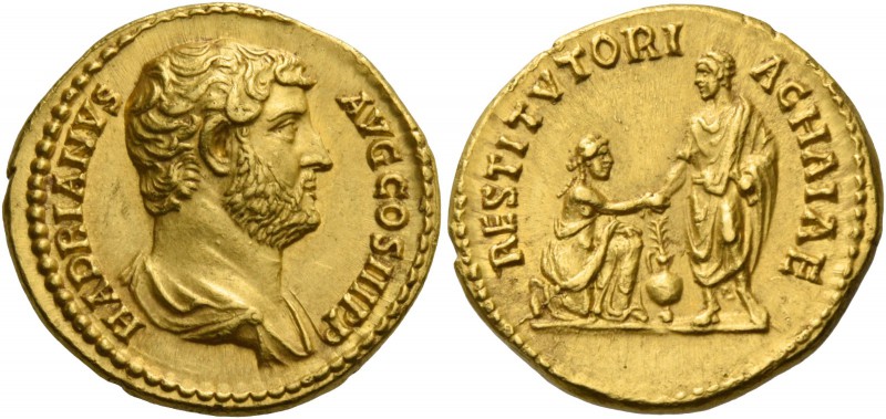 Hadrian augustus, 117 – 134. Aureus 136, AV 7.37 g. HADRIANVS – AVG COS III P P ...
