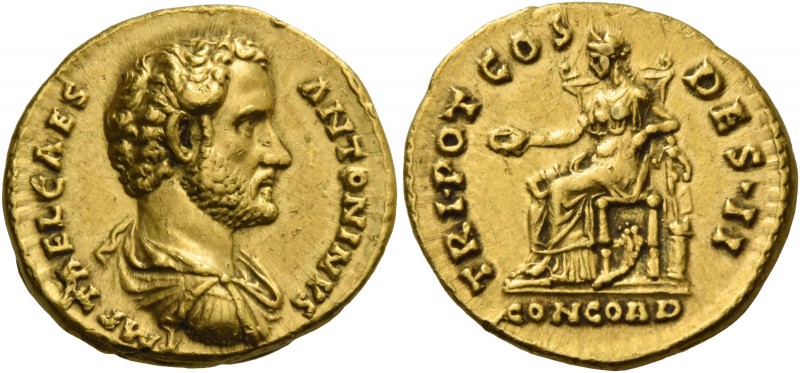 Antoninus Pius caesar, 138. Aureus 138, AV 7.19 g. IMP T AEL CAES – ANTONINVS Ba...
