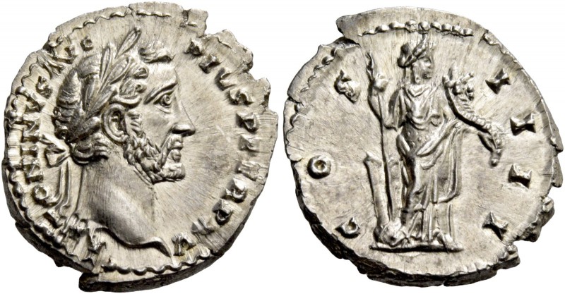 Antoninus Pius augustus, 138 – 161. Denarius 151-151, AR 3.32 g. ANTONINVS AVG –...