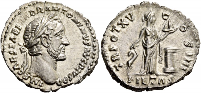 Antoninus Pius augustus, 138 – 161. Denarius 151-152, AR 3.24 g. IMP CAES T AEL ...