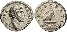 Antoninus Pius augustus, 138 – 161. Divus Antoninus Pius. Denarius after 161, AR 3.52 g. DIVVS – ANTONINVS Bare head r. Rev. CONSECRATIO Eagle standin...